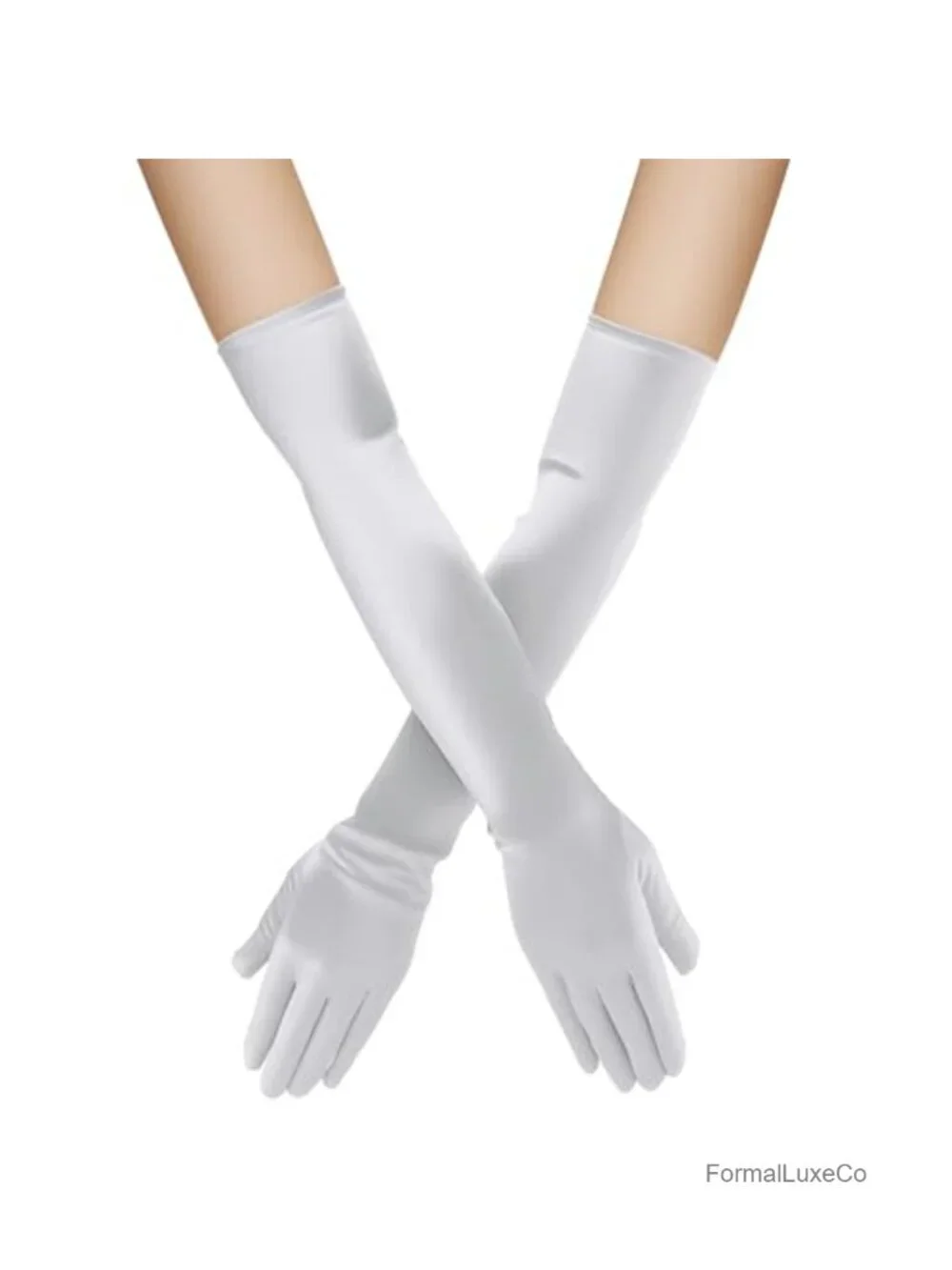 Elegant Satin Long Opera Gloves 1920s Vintage Bridal Costume Accessory